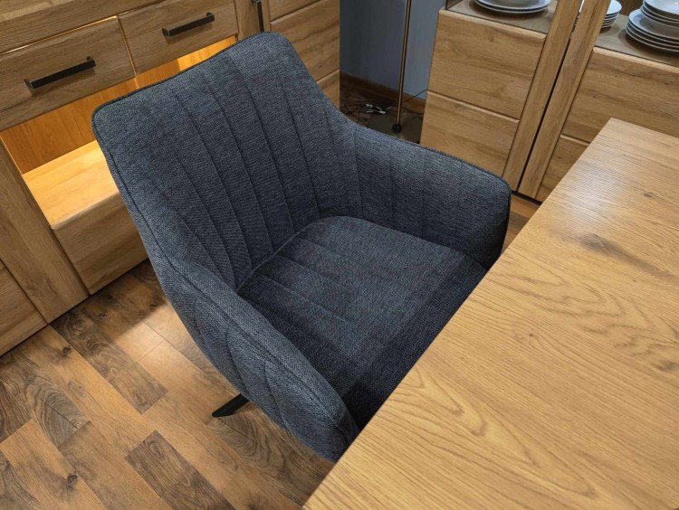 KRZESŁO OBROTOWE AZALIA BREGO CZARNY STELAŻ / C.SZARY 18