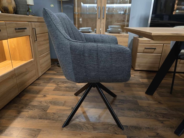 KRZESŁO OBROTOWE AZALIA BREGO CZARNY STELAŻ / C.SZARY 18