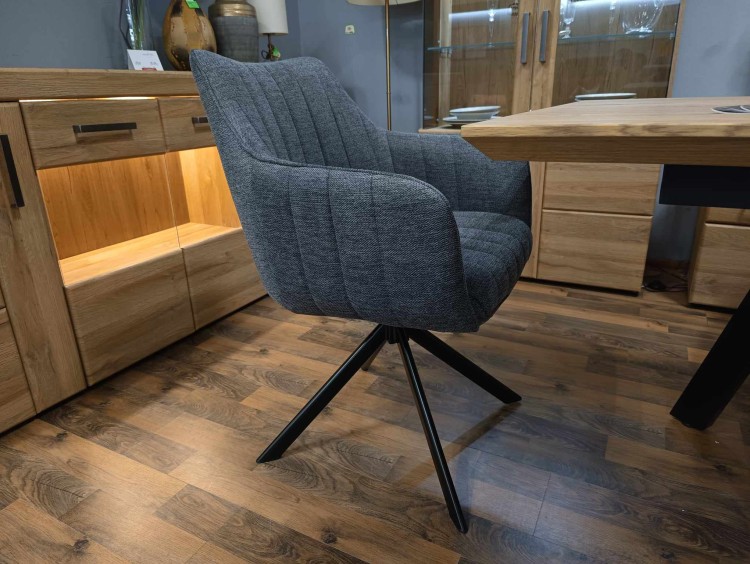 KRZESŁO OBROTOWE AZALIA BREGO CZARNY STELAŻ / C.SZARY 18