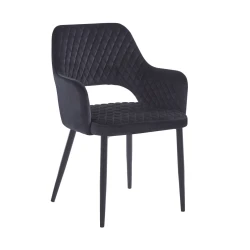 Krzesło tapicerowane velvet K3-FX (B) czarne / czarne nogi 