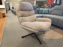 FOTEL GISELLE RÓŻ ANTYCZNY TAP.236/BEŻ SKÓRA SYNTETYCZA TAP.237