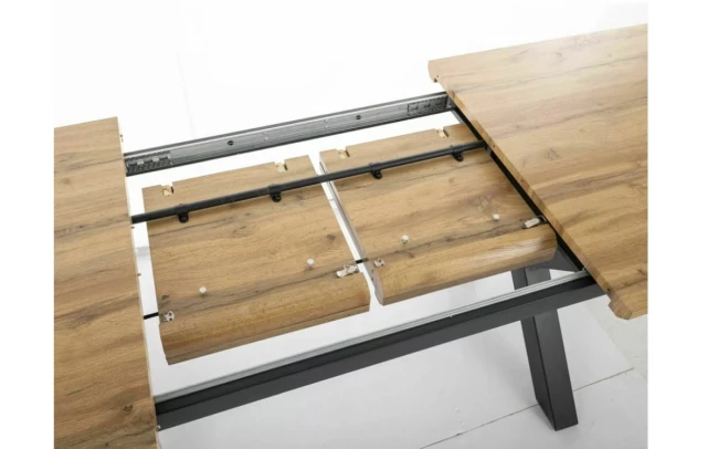 STÓŁ UMBERTO II DĄB ARTISAN/CZARNY 160(240)X90