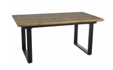 STÓŁ UMBERTO II DĄB ARTISAN/CZARNY 160(240)X90