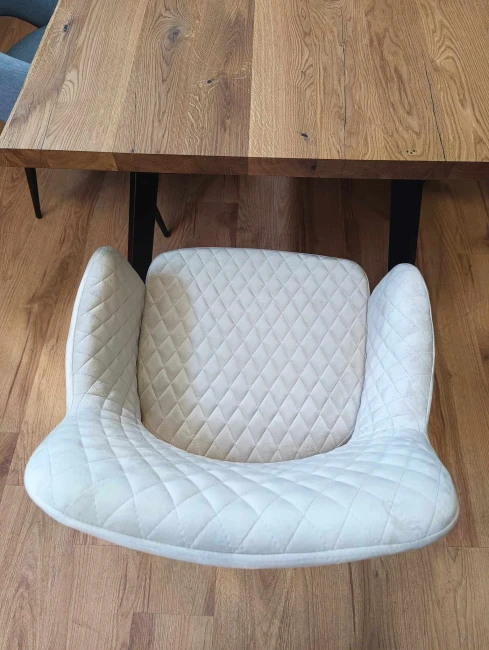 Krzesło tapicerowane velvet K3-FX (B) beżowe / czarne nogi