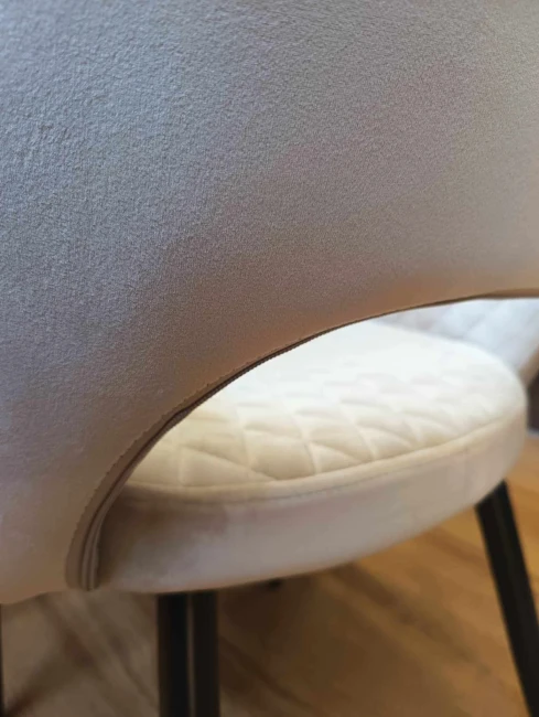 Krzesło tapicerowane velvet K3-FX (B) beżowe / czarne nogi