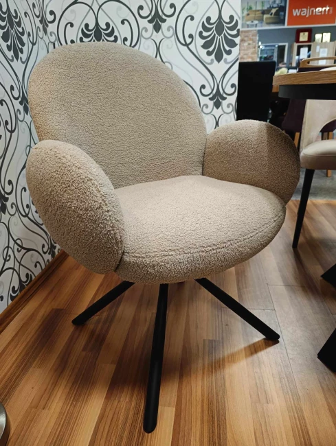 K498 obrotowe krzesło do jadalni cappuccino Halmar