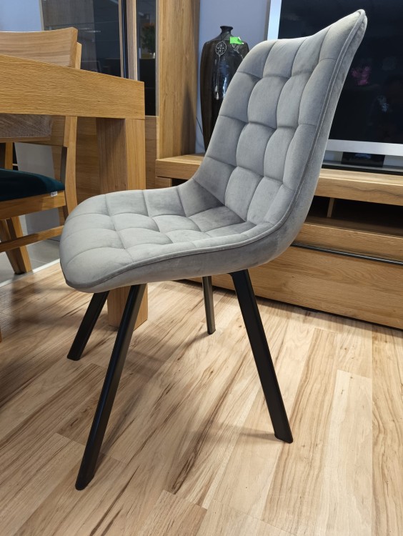 Krzesło tapicerowane velvet J265 szare (popielate) Furnitex
