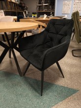 KRZESŁO OBROTOWE MANGO VELVET STELAŻ CZARNY/BLUVEL CZARNY 19