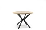 Okrągły stół EDDER rozkładany duży wybór kolorów / czarny stelaż