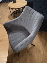 KRZESŁO OBROTOWE AZALIA VELVET CZARNY STELAŻ/SZARY BLUVEL 14