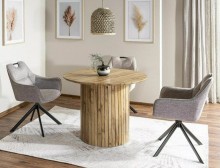 STÓŁ OKRĄGŁY SOCRATES Z LAMELAMI DĄB ARTISAN FI100