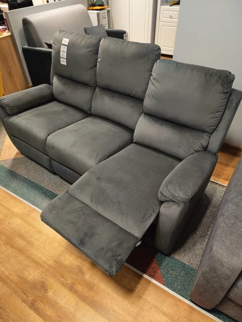 SOFA Z FUNKCJĄ RELAKS SPENCER 3 VELVET SZARY BLUVEL 14