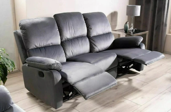 SOFA Z FUNKCJĄ RELAKS SPENCER 3 VELVET SZARY BLUVEL 14