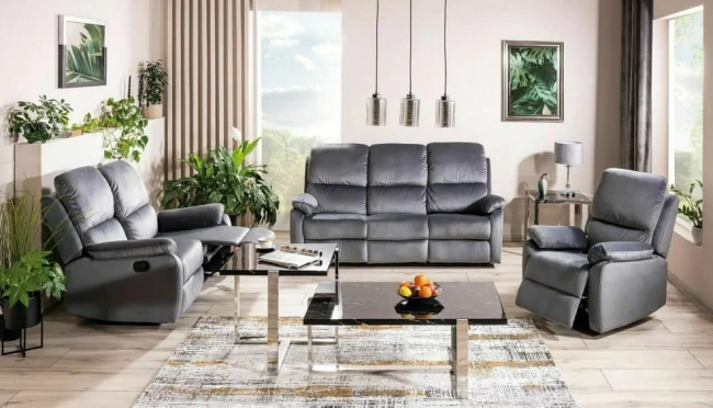 SOFA Z FUNKCJĄ RELAKS SPENCER 3 VELVET SZARY BLUVEL 14