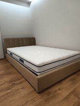 ŁÓŻKO TAPICEROWANE MONTREAL VELVET Z POJEMNIKIEM 120X200 KOLOR BEŻ BLUVEL 28