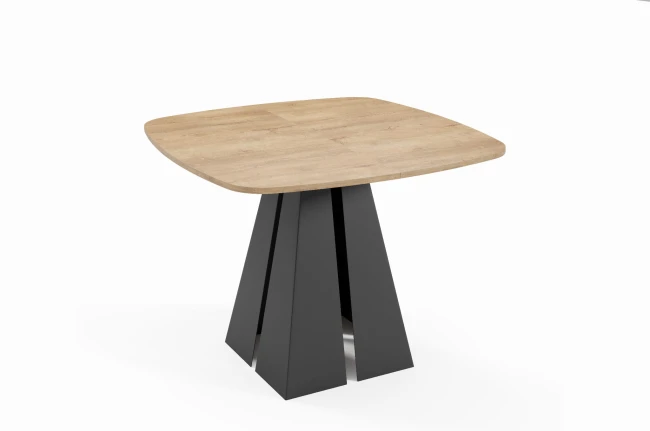 Owalny kwadratowy stół VIGO rozkładany duży wybór kolorów / czarny stelaż