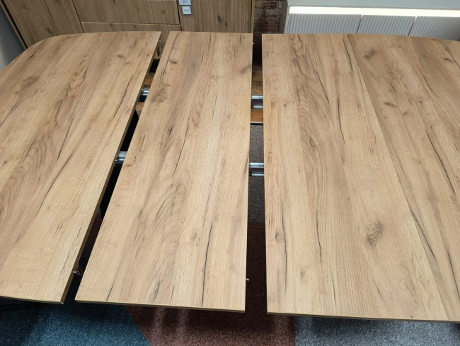 Owalny kwadratowy stół VIGO rozkładany duży wybór kolorów / czarny stelaż