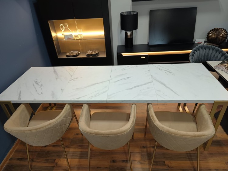 Stół HORTEN rozkładany duży wybór kolorów / złoty stelaż