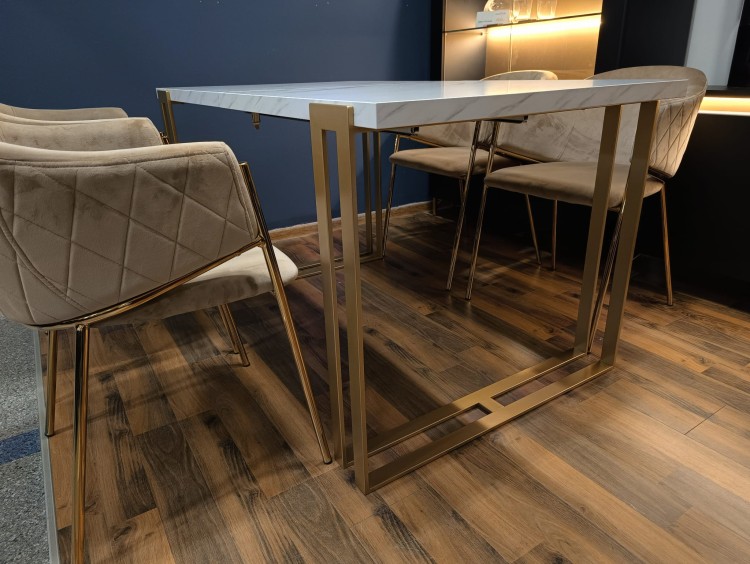 Stół HORTEN rozkładany duży wybór kolorów / złoty stelaż