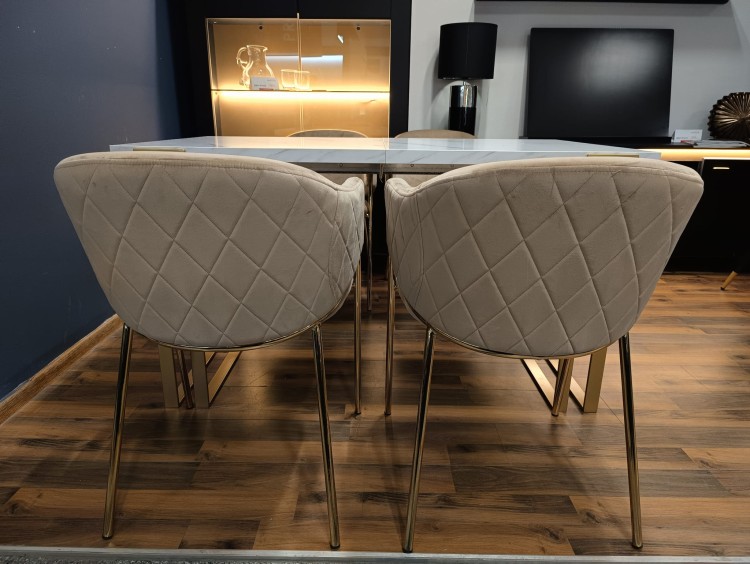 Stół HORTEN rozkładany duży wybór kolorów / złoty stelaż