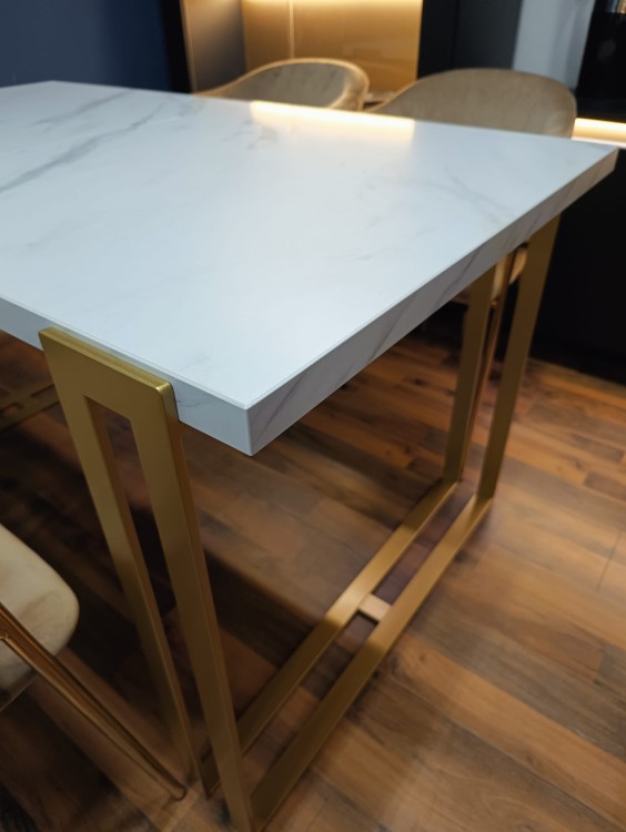 Stół HORTEN rozkładany duży wybór kolorów / złoty stelaż