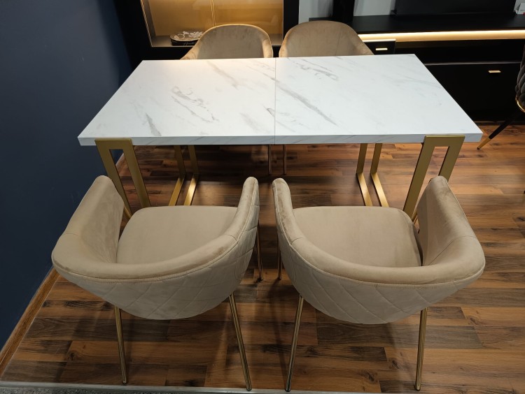 Stół HORTEN rozkładany duży wybór kolorów / złoty stelaż