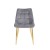 J262 szare złote nogi krzesło tapicerowane velvet