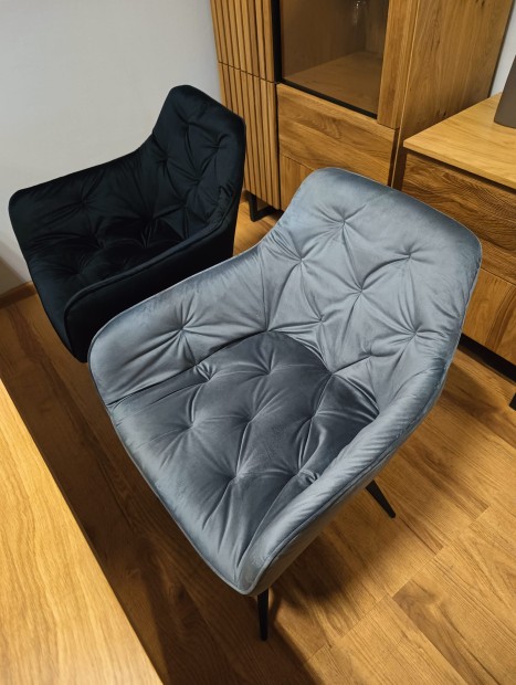 KRZESŁO OBROTOWE MANGO VELVET STELAŻ CZARNY/BLUVEL SZARY 14