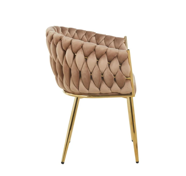 K7-FX Rose gold krzesło plecione ciemny beż cappucino do jadalni nowoczesne.jpg