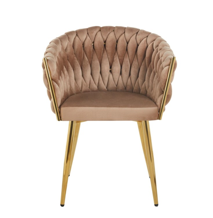 K7-FX Rose gold krzesło plecione ciemny beż cappucino do jadalni.jpg