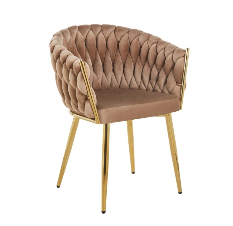 K7-FX Rose gold krzesło plecione ciemny beż cappucino.jpg