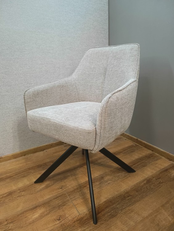 KRZESŁO OBROTOWE NOTTI BREGO CZARNY STELAŻ / J. BEŻ 31