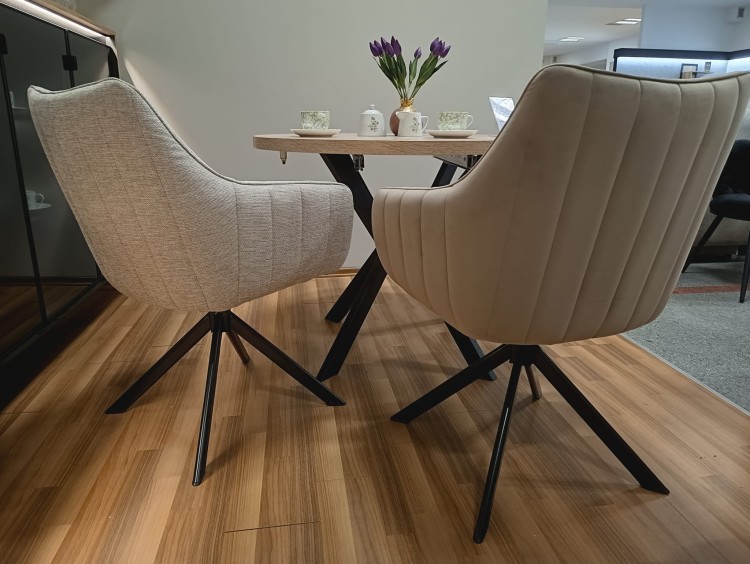 KRZESŁO OBROTOWE AZALIA BREGO CZARNY STELAŻ / J. BEŻ 31