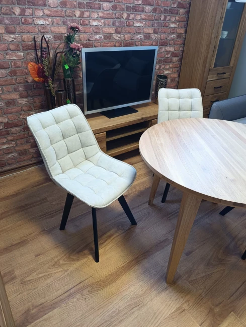 VERA krzesło pikowane - duży wybór tkanin / stelaż buk  Bukowski Meble