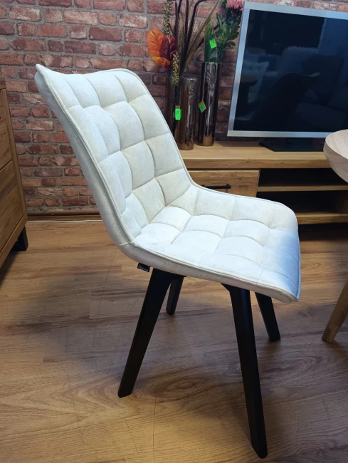 VERA nowoczesne krzesło pikowane - duży wybór tkanin / stelaż buk  Bukowski Meble