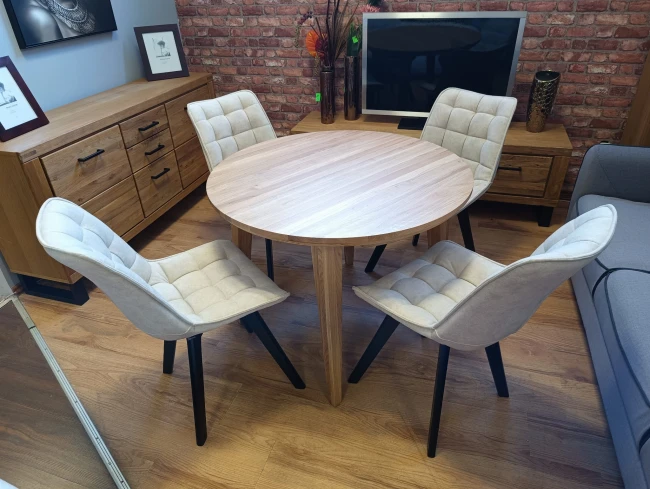 VERA krzesło pikowane - duży wybór tkanin / stelaż buk  Bukowski Meble