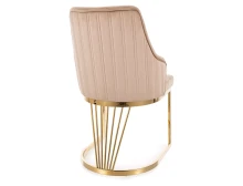 KRZESŁO ALURE VELVET ZŁOTY STELAŻ/BEŻOWY BLUVEL 28