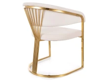 KRZESŁO CROWN VELVET ZŁOTY STELAŻ/J.BEŻ BLUVEL 22