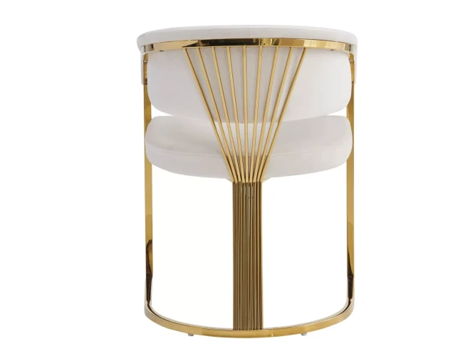 KRZESŁO CROWN VELVET ZŁOTY STELAŻ/J.BEŻ BLUVEL 22