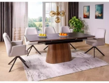 STÓŁ MONACO CZARNY / ORZECH 160(200)X90