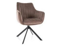KRZESŁO OBROTOWE AZALIA VELVET CZARNY STELAŻ / CAPPUCCINO BLUVEL 38