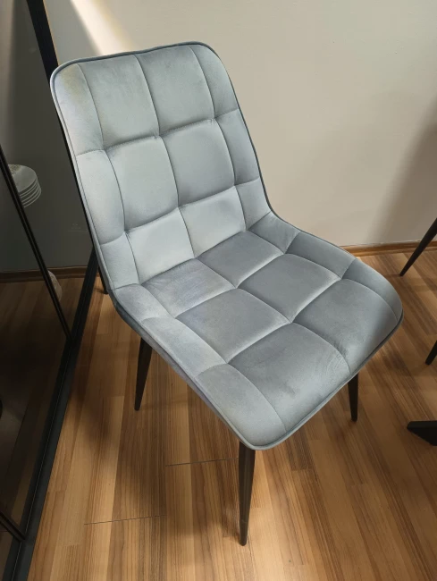 KRZESŁO CHIC VELVET CZARNY STELAŻ/SZARY BLUVEL14